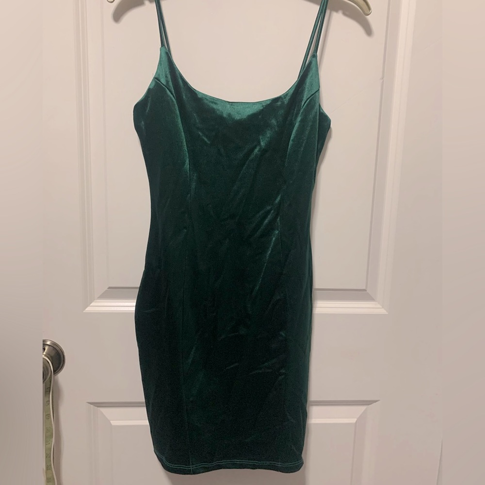 Hunter Green stain mini dress